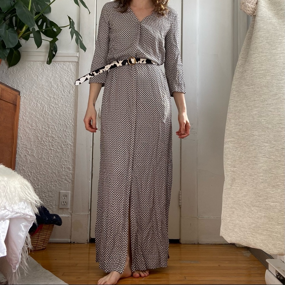 Maison Scotch Scotch & Soda black maxi button down dress